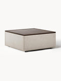 Lennon Linen Blend Ottoman with Storage