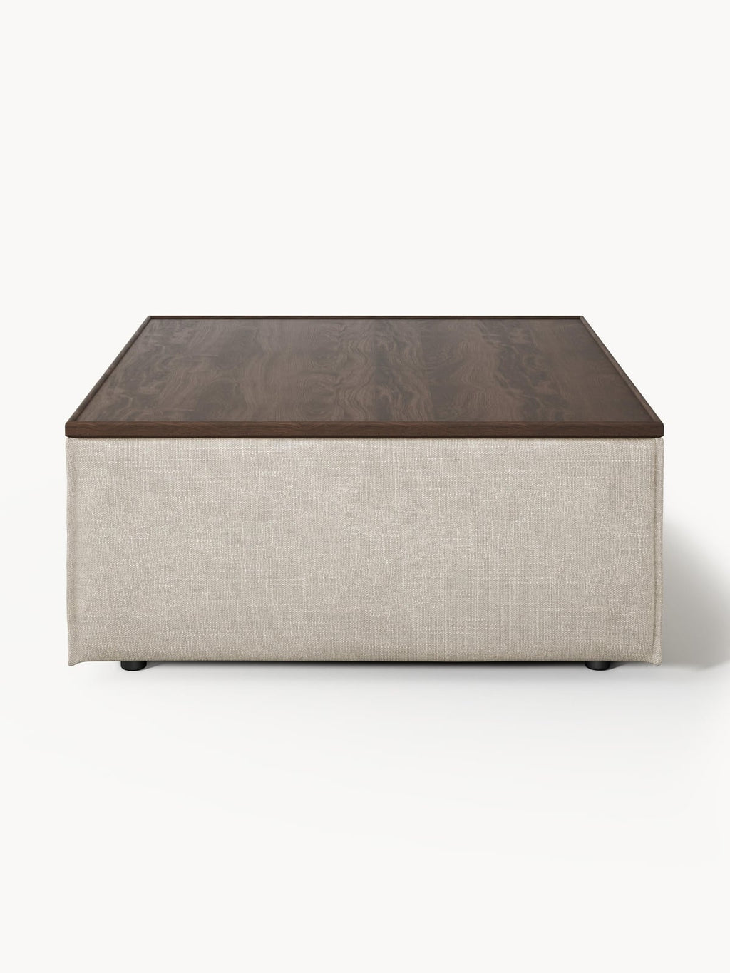 Lennon Linen Blend Ottoman with Storage