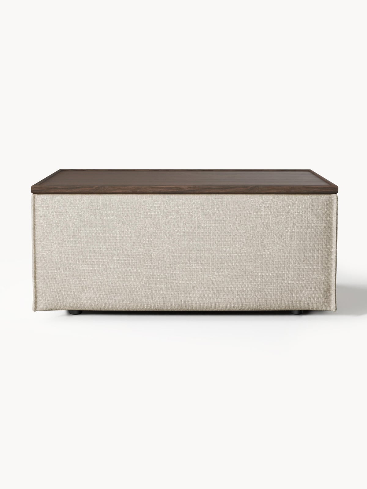 Lennon Linen Blend Ottoman with Storage