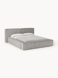 Lennon Upholstered Corduroy Bed with Storage Space