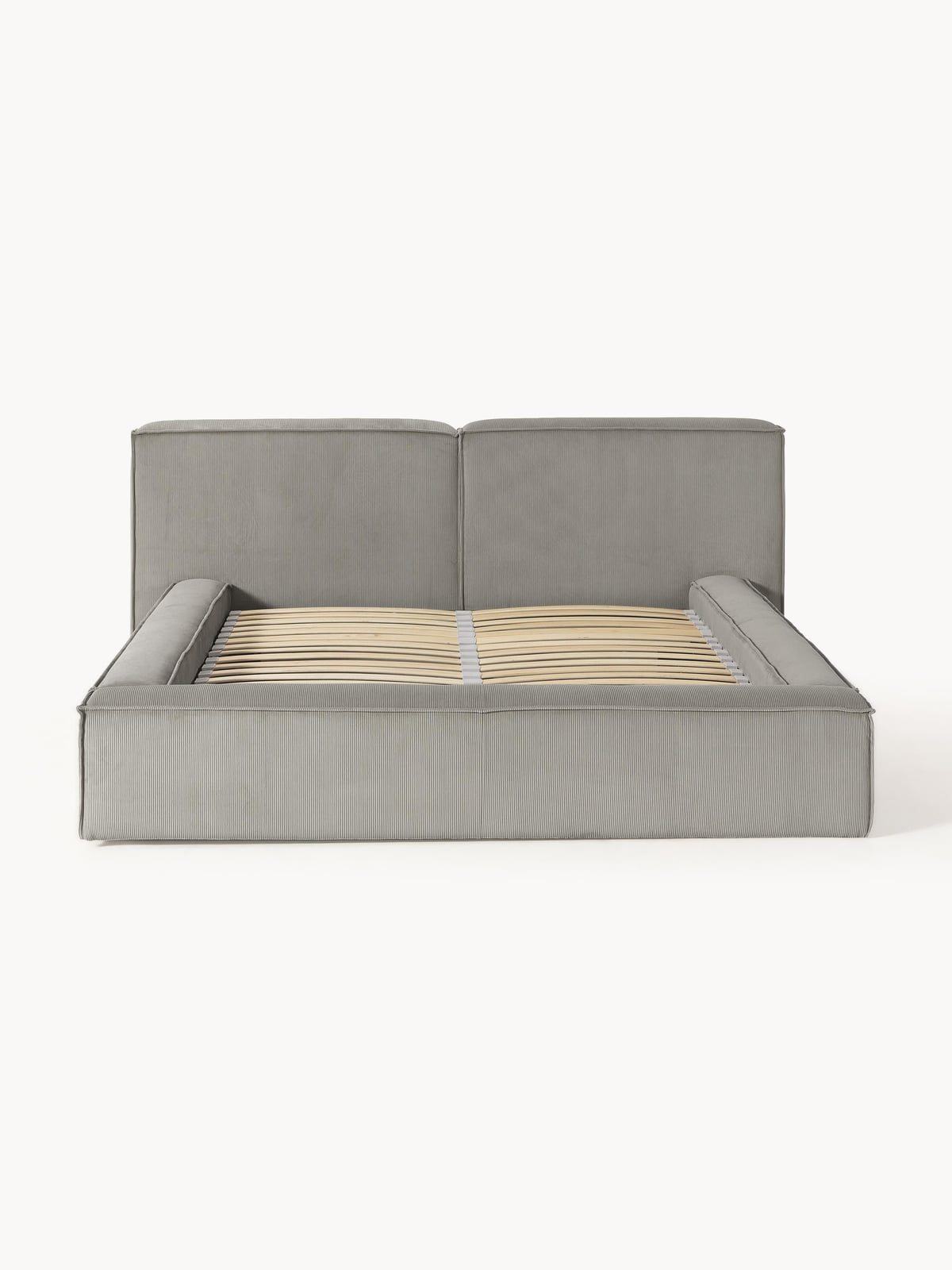 Lennon Upholstered Corduroy Bed with Storage Space