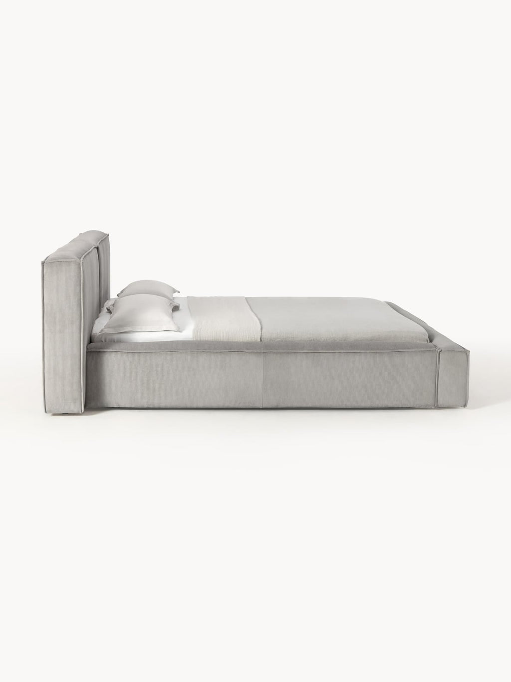 Lennon Upholstered Corduroy Bed with Storage Space
