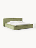 Lennon Upholstered Corduroy Bed with Storage Space