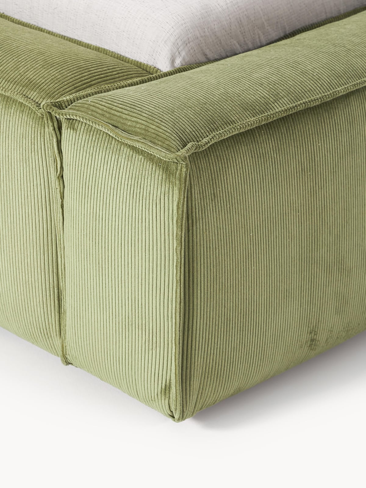 Lennon Upholstered Corduroy Bed with Storage Space