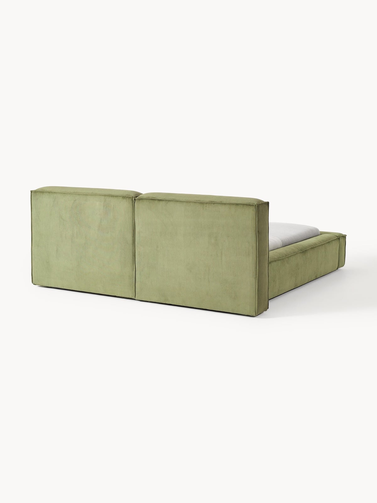 Lennon Upholstered Corduroy Bed with Storage Space
