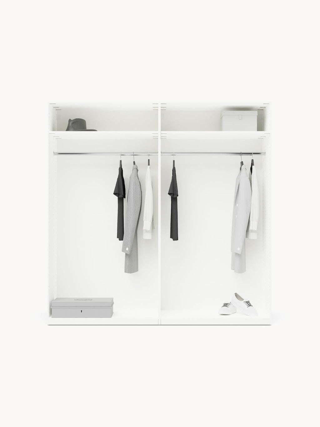 Leon Modular Hinged Door Wardrobe, 200 cm Wide, in various sizes