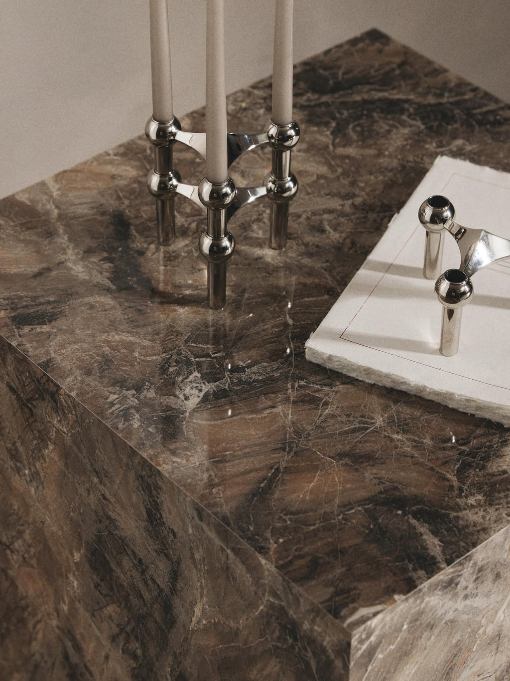 Lesley Marble Effect Side Table