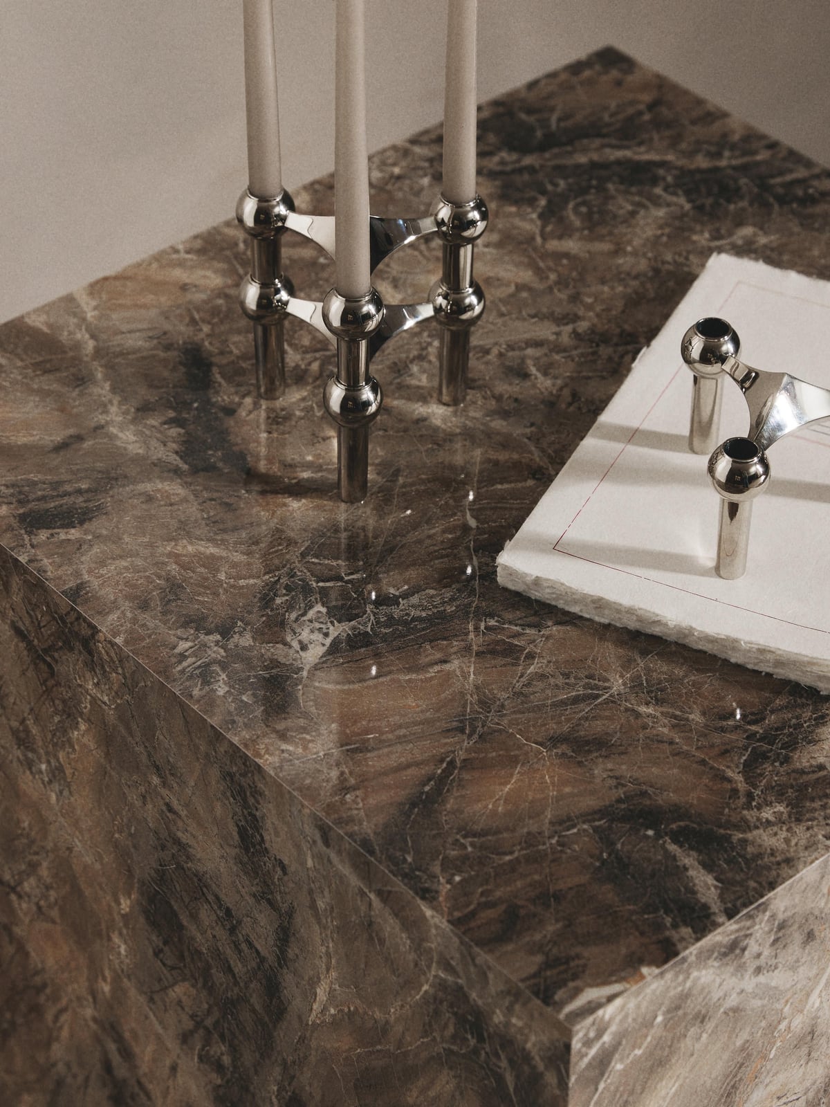 Lesley Marble Effect Side Table
