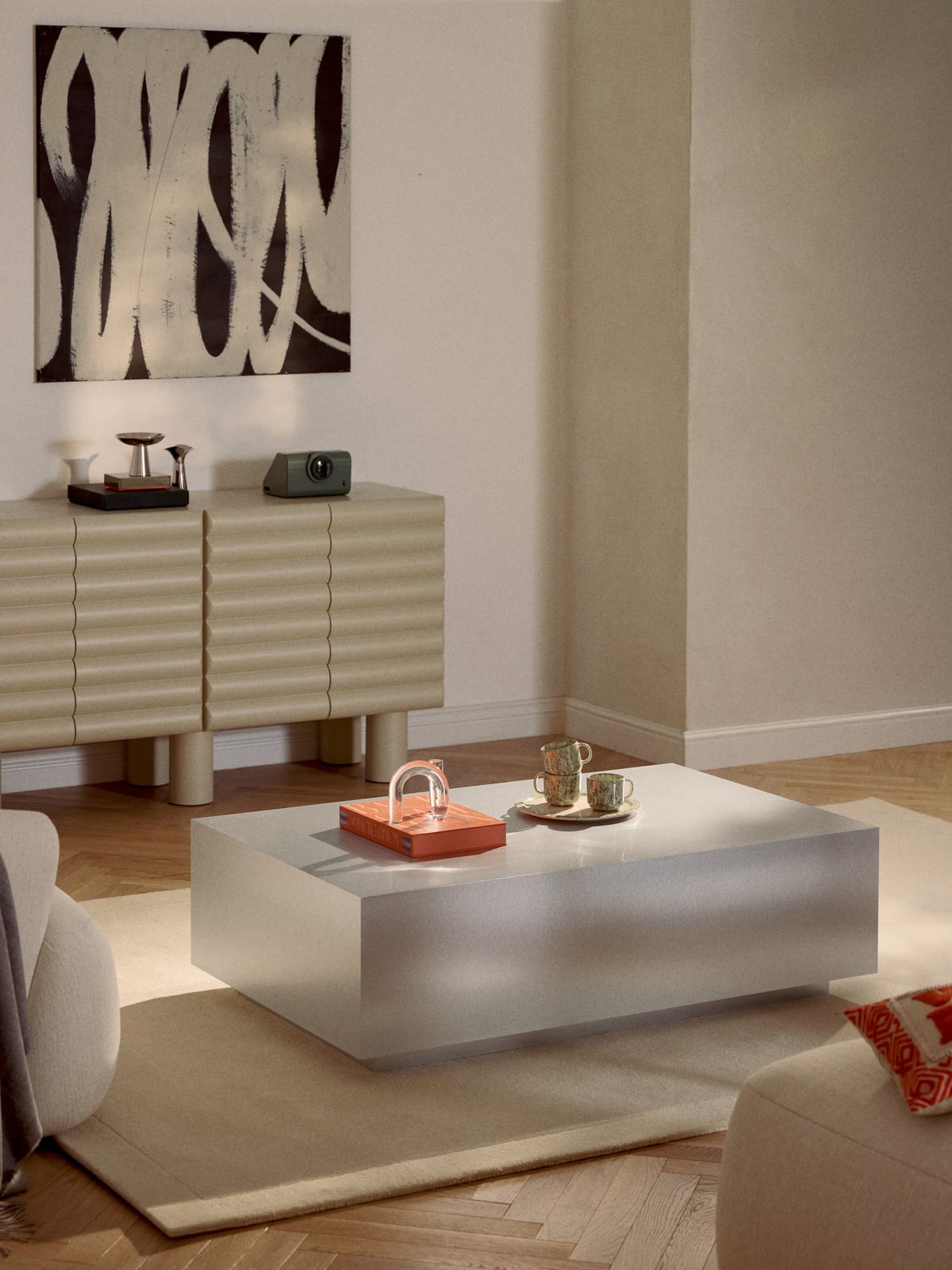 Lesley Metal Effect Coffee Table