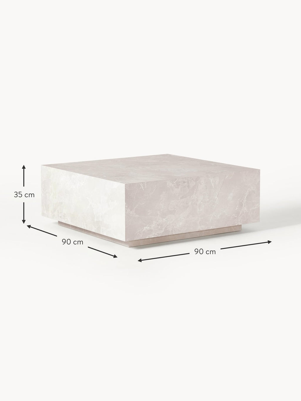 Lesley Travertine Effect Coffee Table