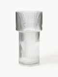 Lija Glass Vase with Ribbed Surface, H 30 cm