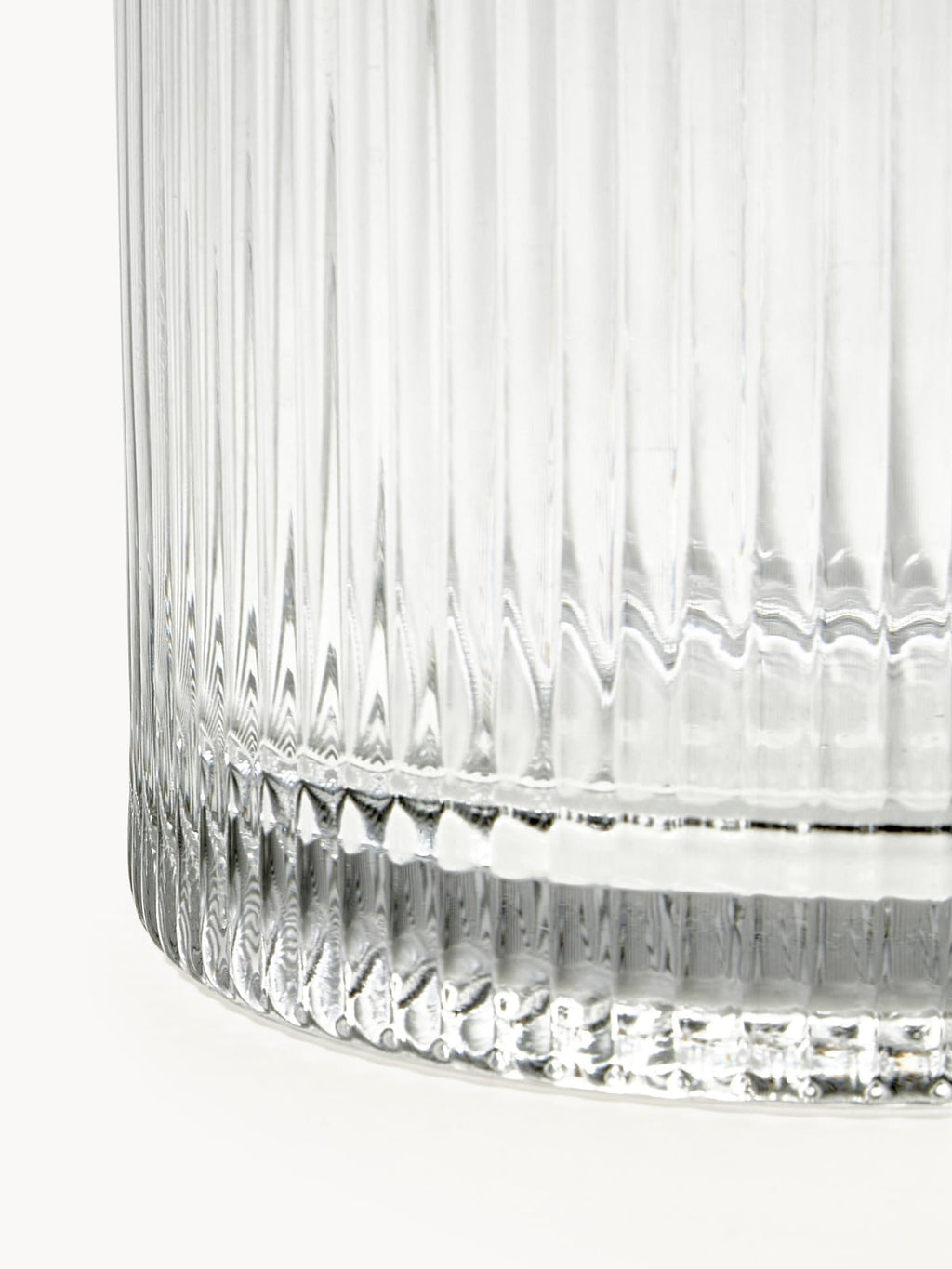 Lija Glass Vase with Ribbed Surface, H 30 cm