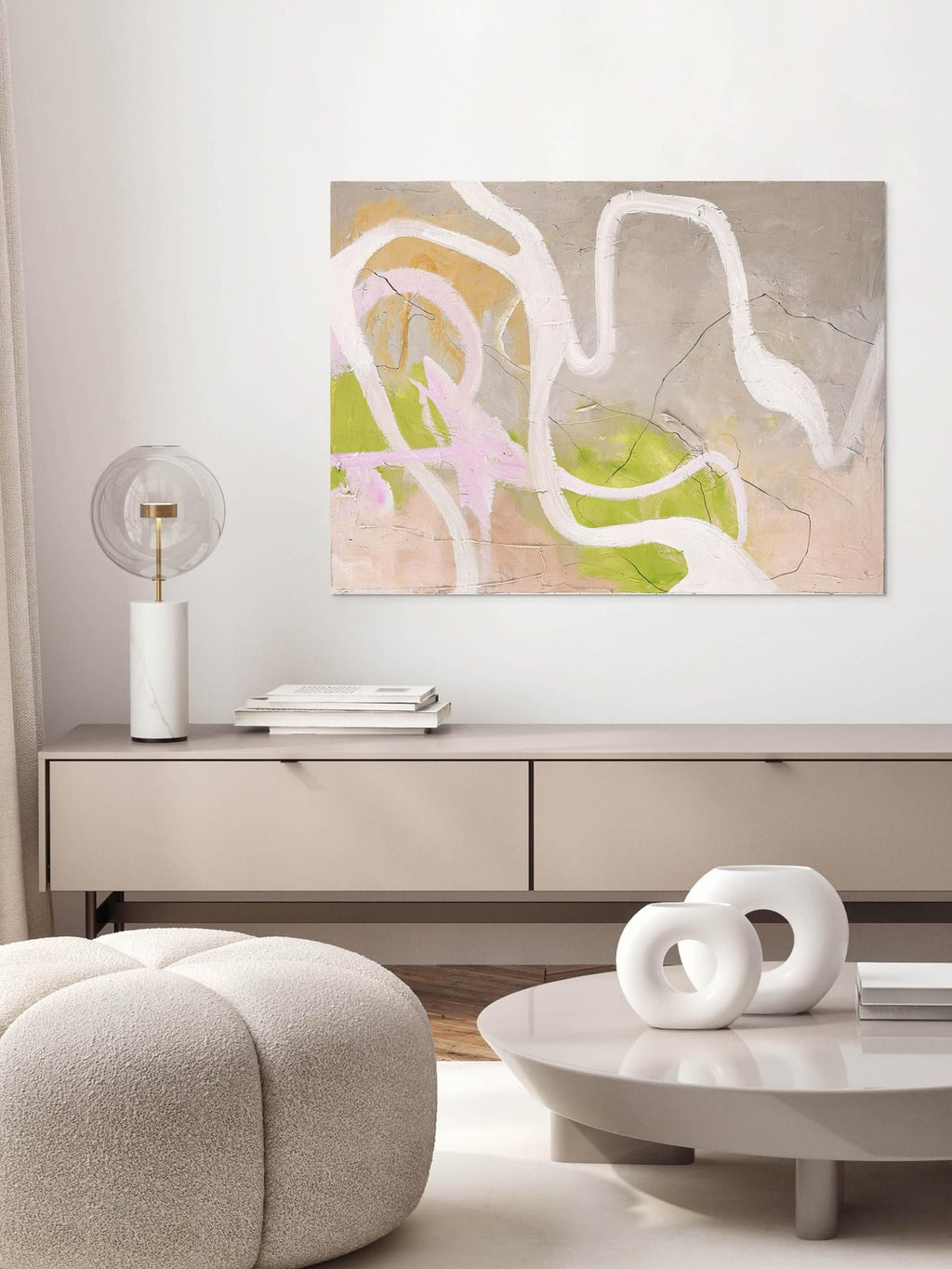 Line Hand-painted Canvas Picture Light