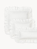Louane Washed Cotton Percale Pillowcase with Ruffles