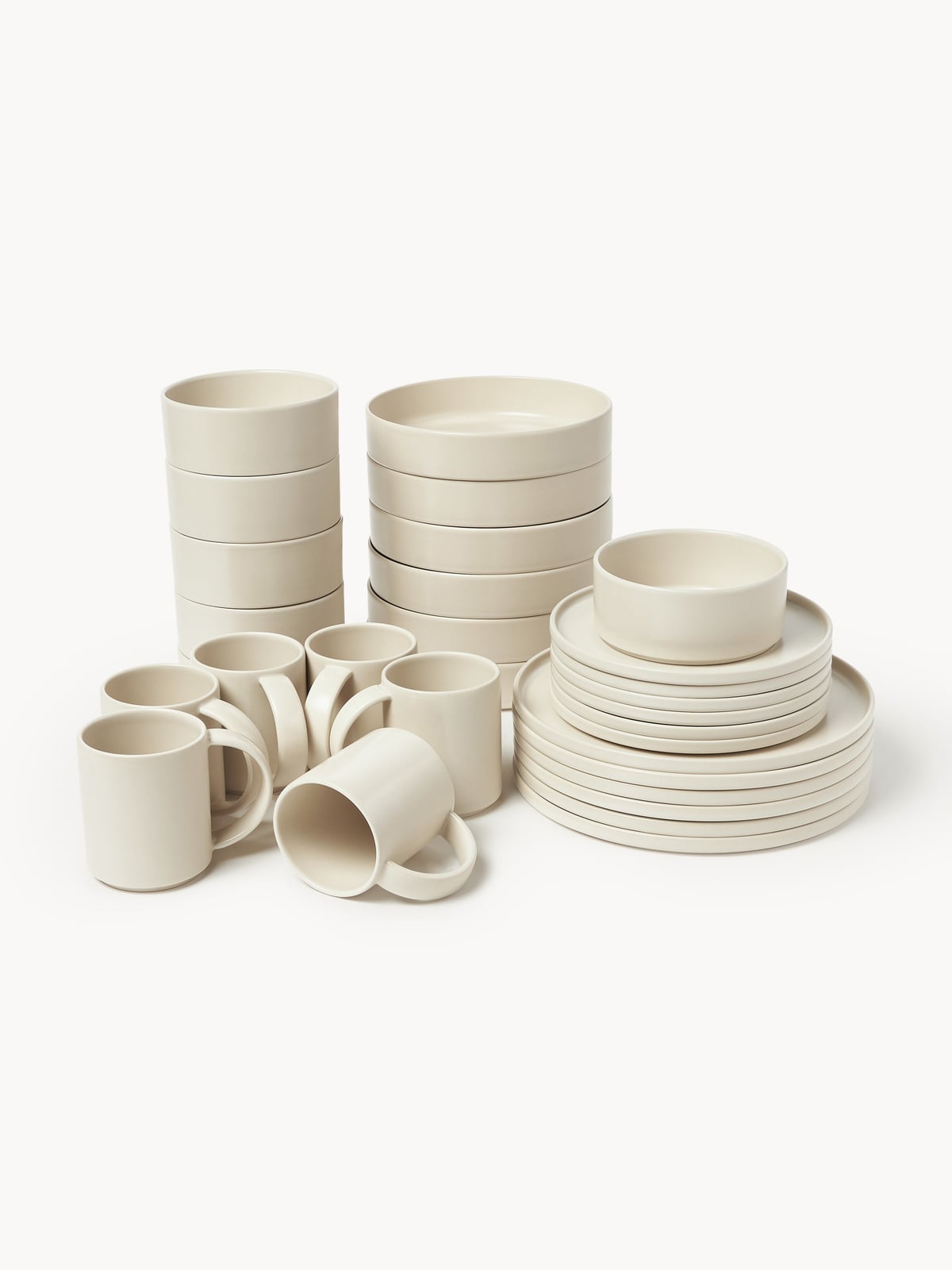 Lowri Handmade Breakfast Set, 6 People, Set of 30