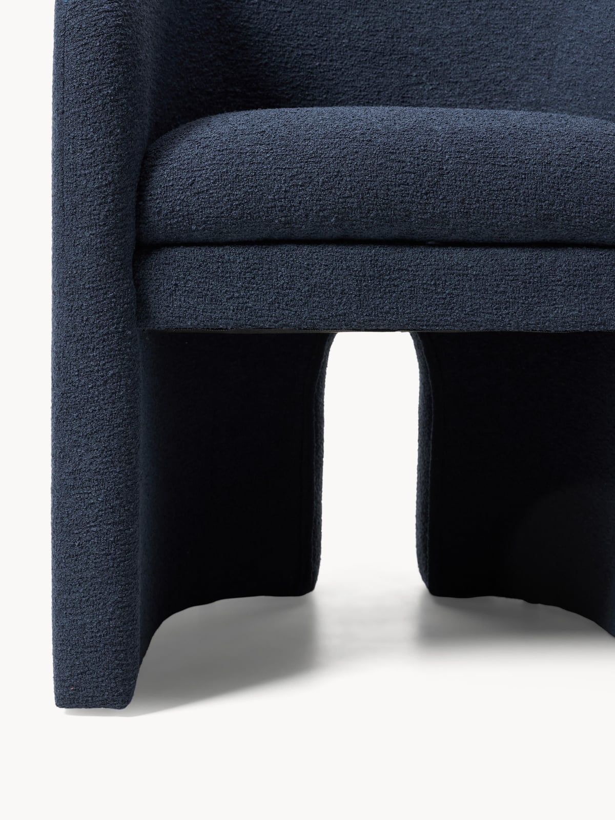 Mairo Bouclé Dining Chair with Armrests