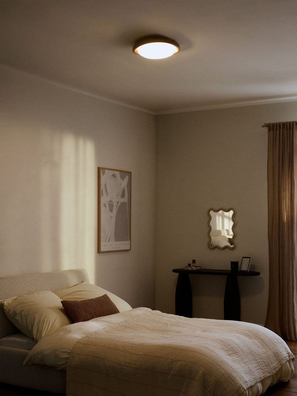 Matthew Ceiling Lamp with Ash Wood Frame