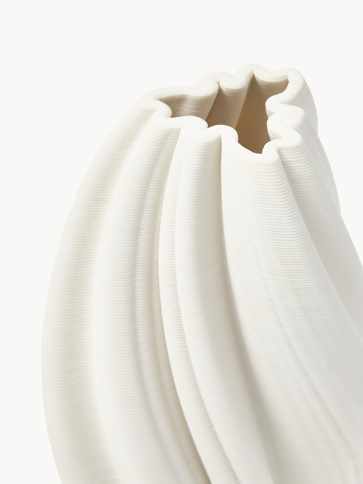 Melody 3D Printed Porcelain Vase, H 18 cm