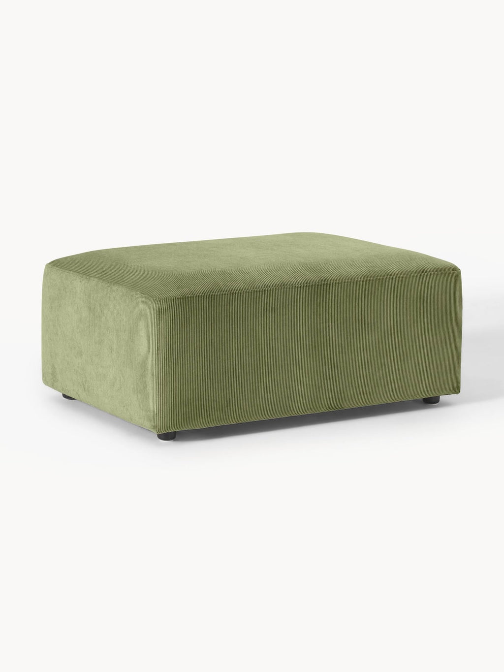 Melva Corduroy Ottoman, W 99 x D 72 cm