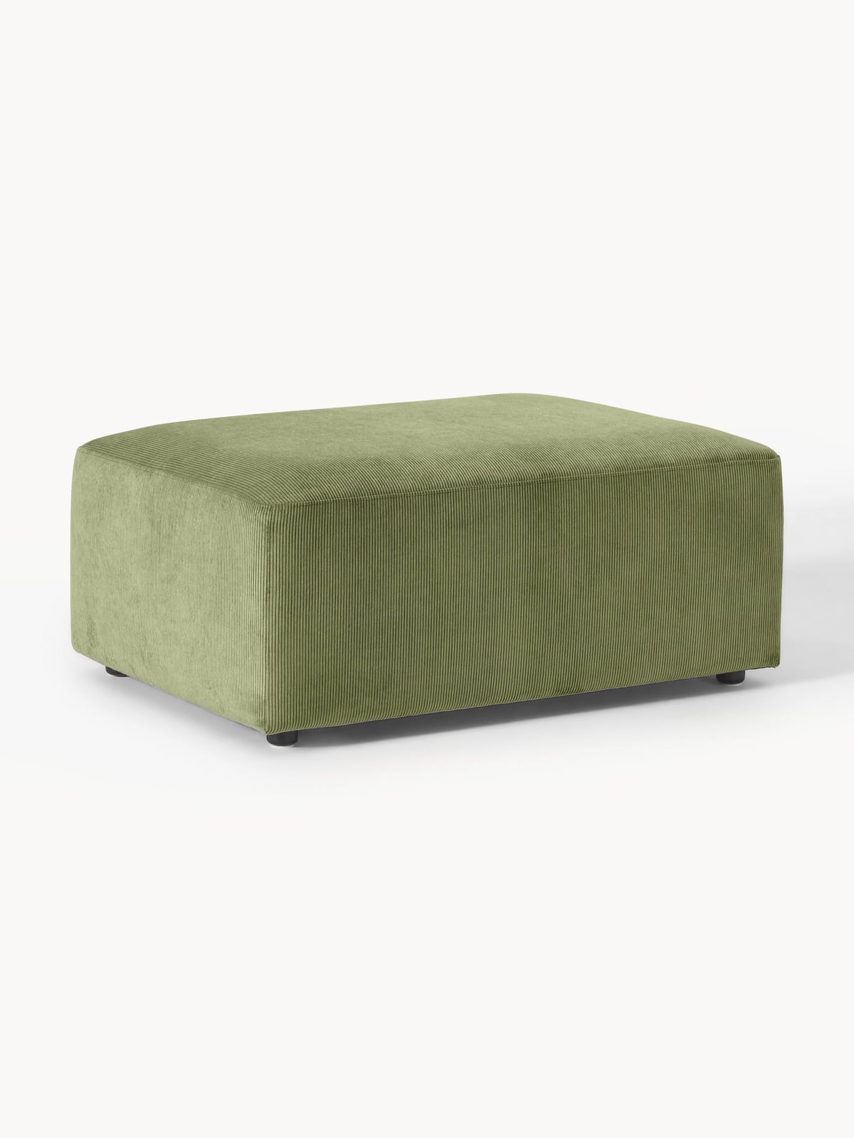 Melva Corduroy Ottoman, W 99 x D 72 cm
