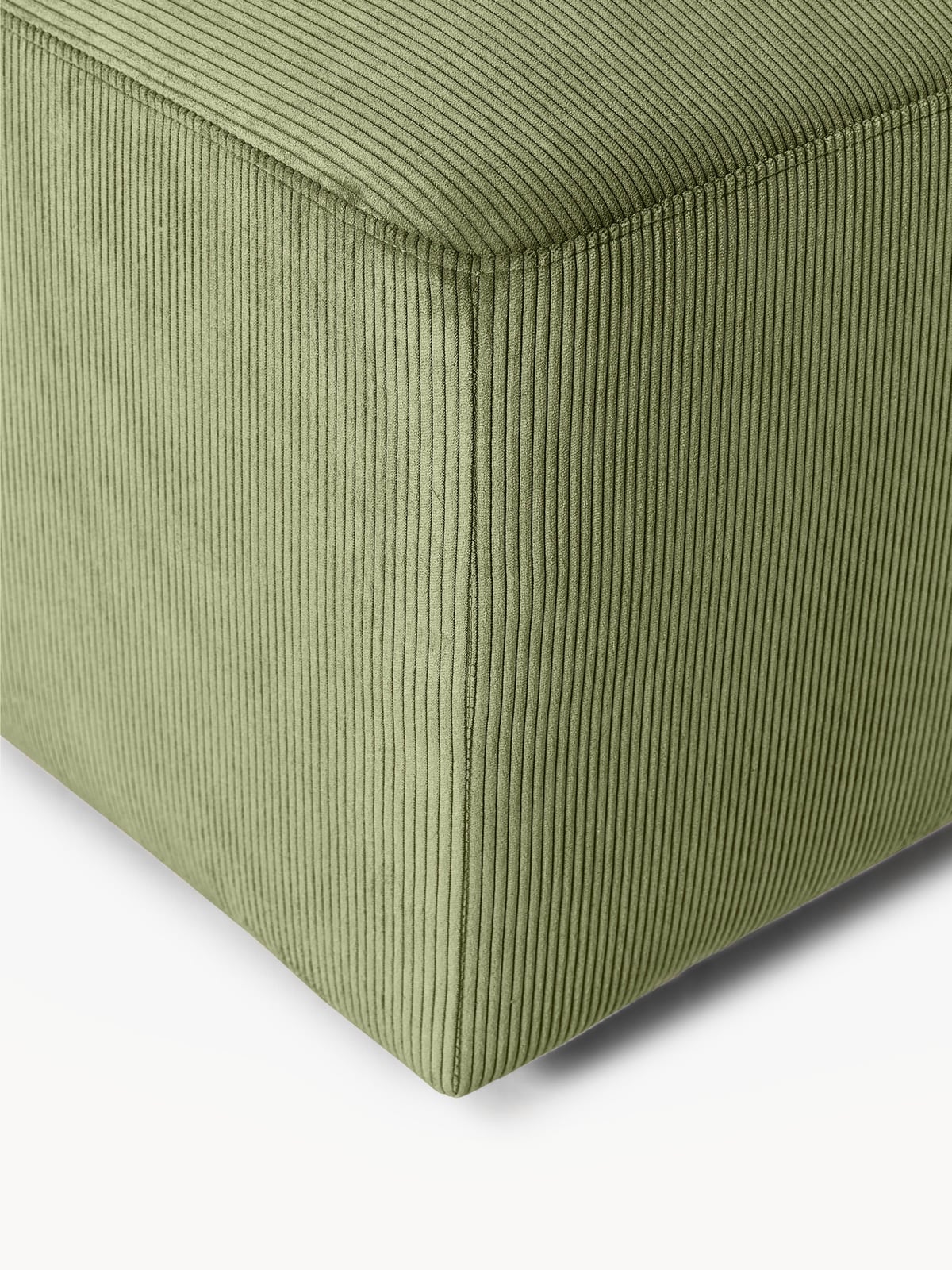 Melva Corduroy Ottoman, W 99 x D 72 cm
