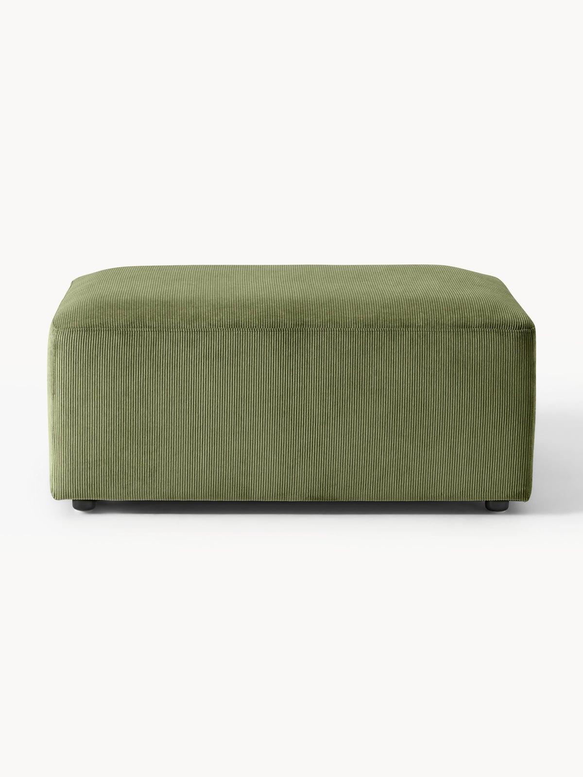 Melva Corduroy Ottoman, W 99 x D 72 cm