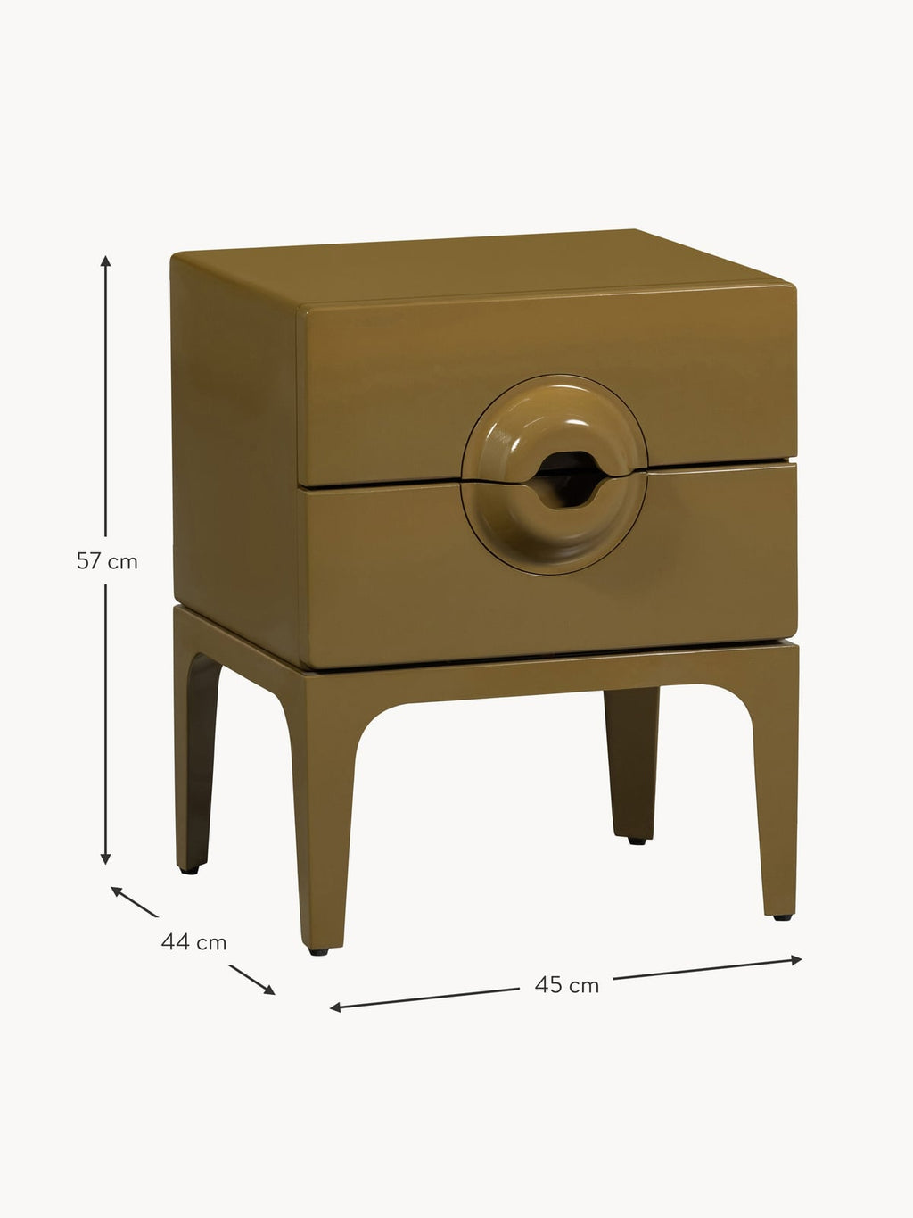 Merge Eucalyptus Wood Bedside Table