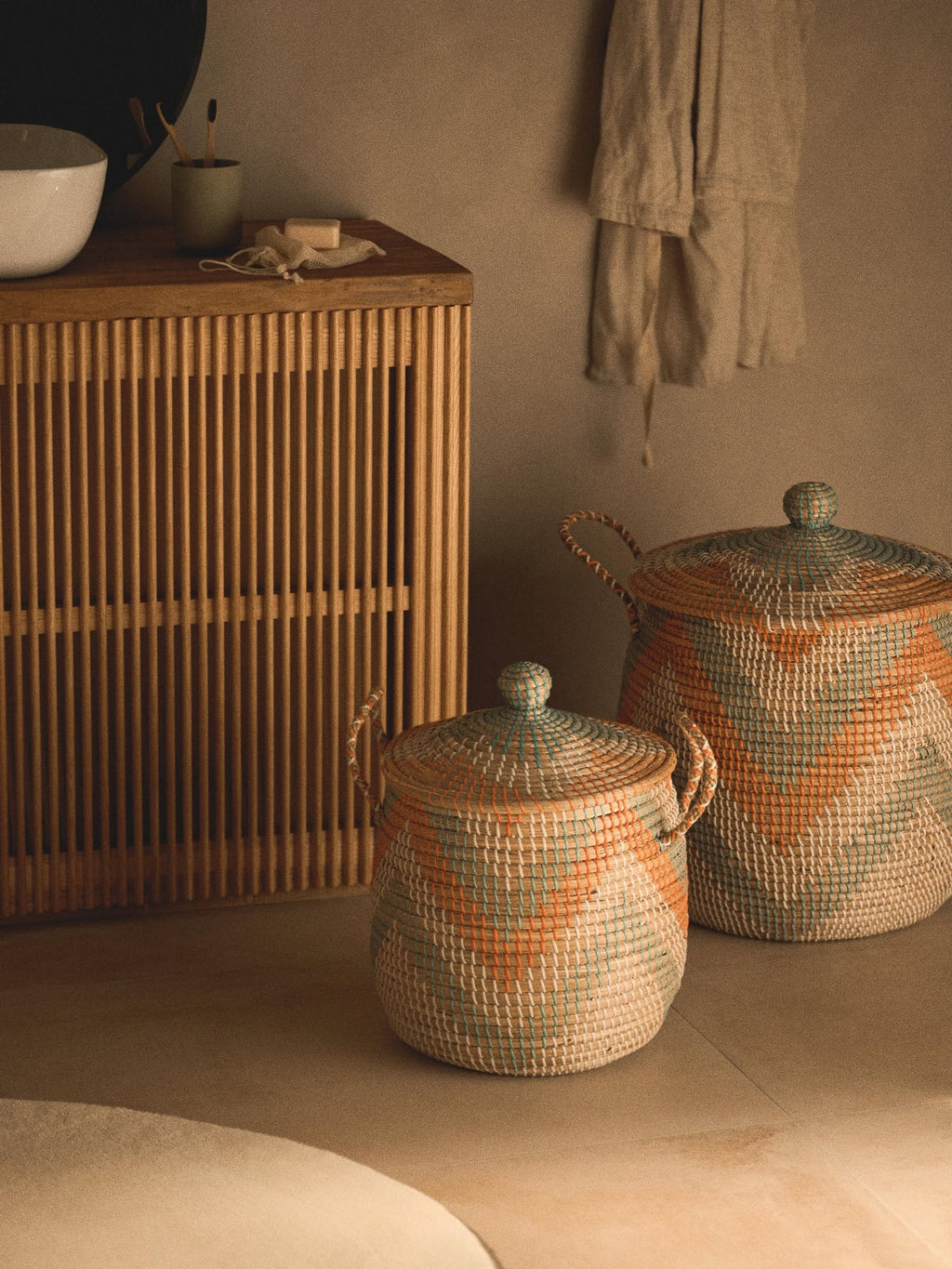 Mija Storage Baskets with Lids, Set of 2
