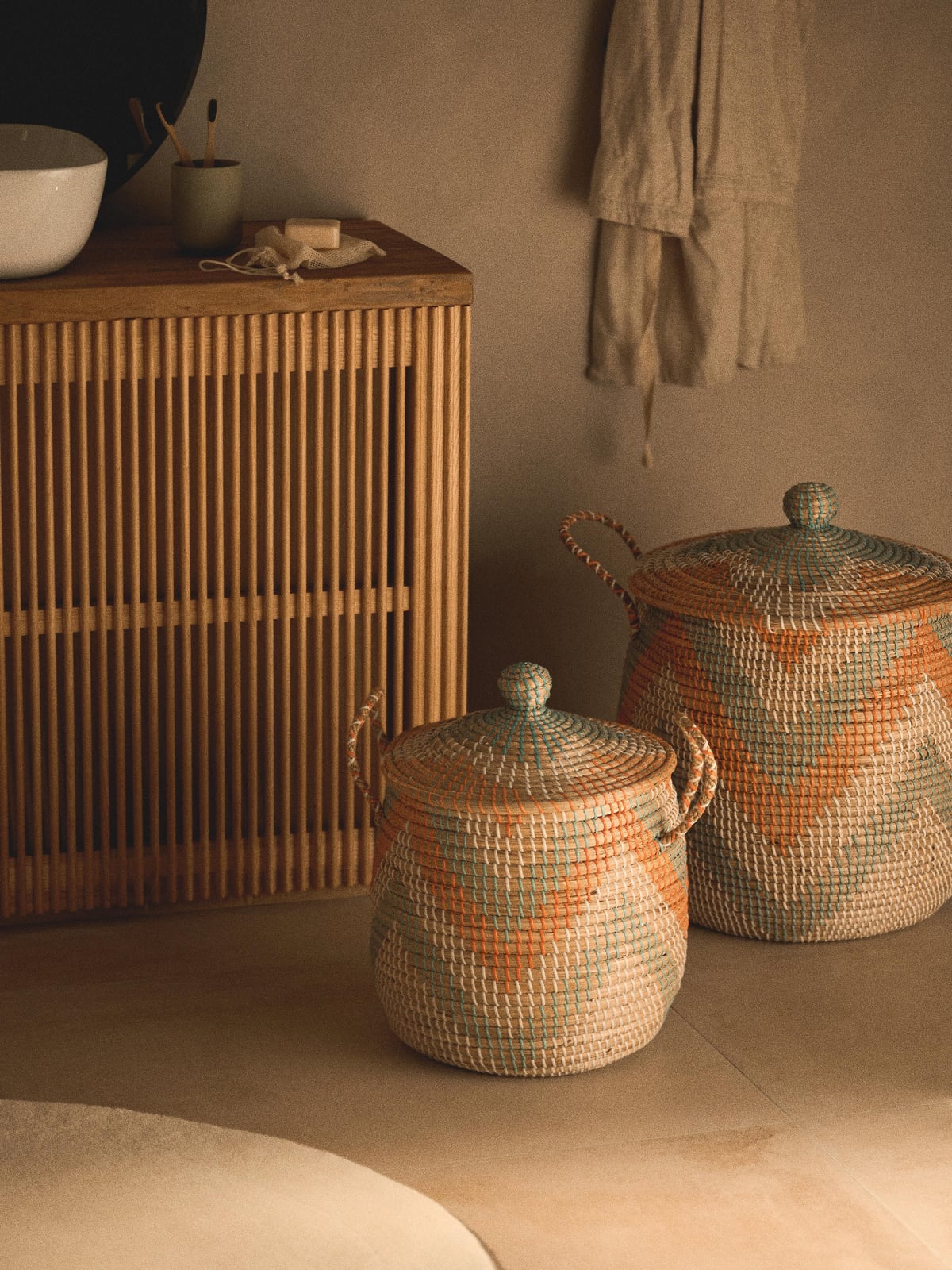 Mija Storage Baskets with Lids, Set of 2