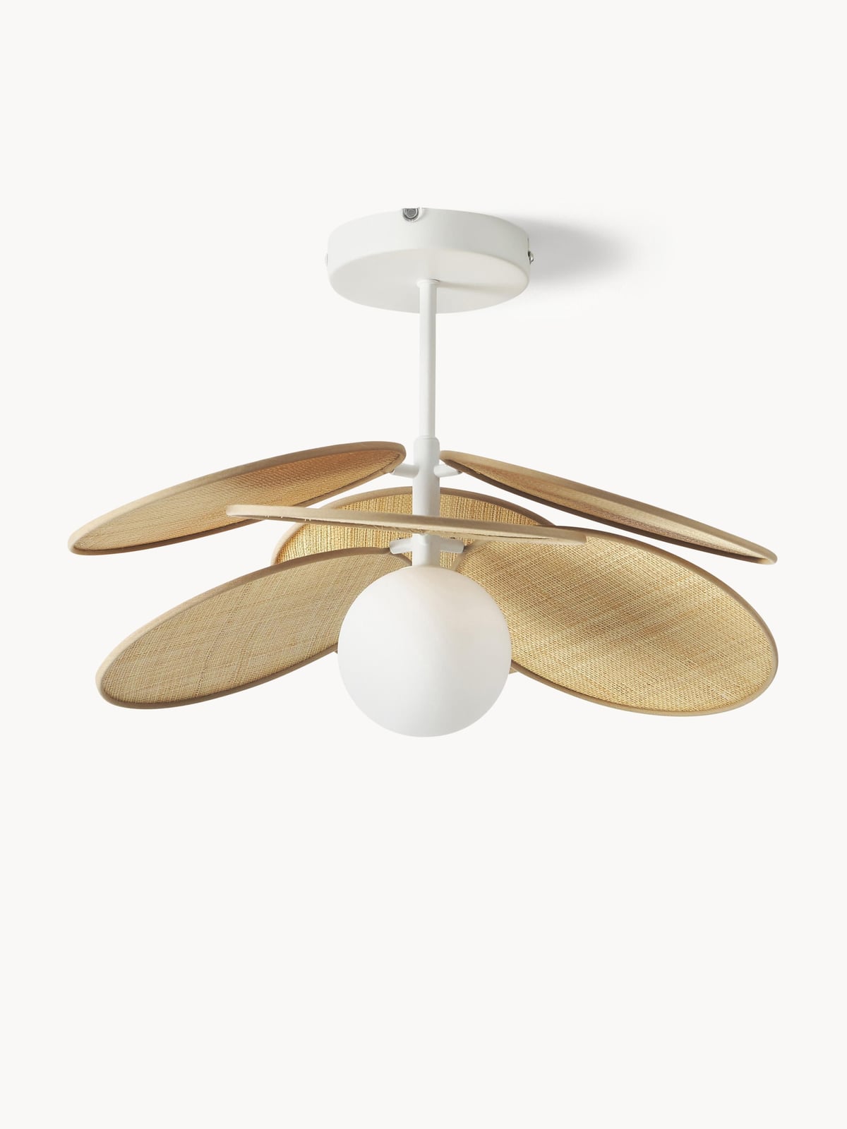 Milani Ceiling Lamp with Natural Fibre Decor