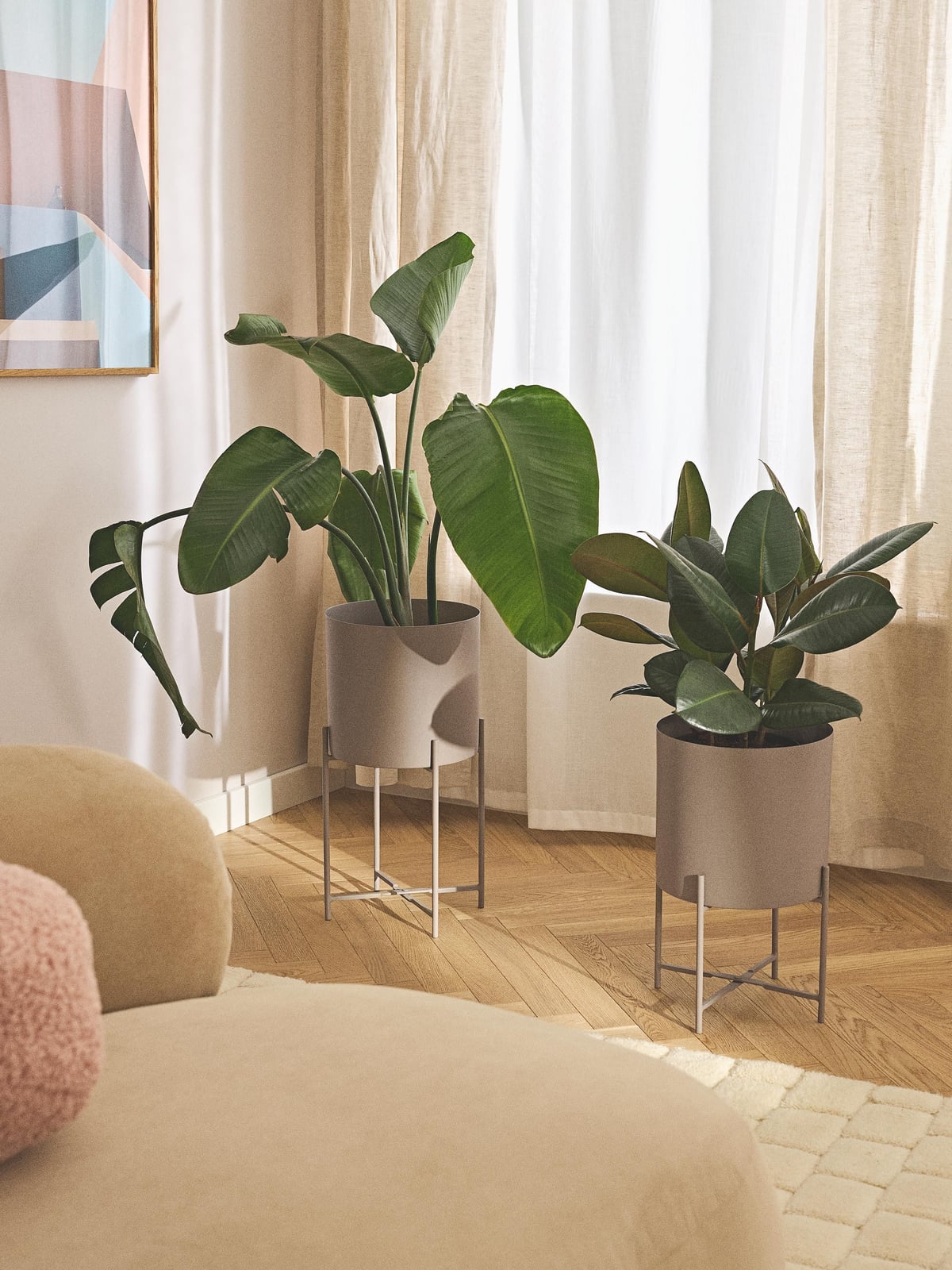 Mina Metal Plant Pots, Set of 2