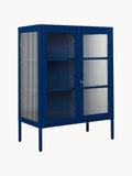 Mixer Metal Display Cabinet The with Ribbed Glass