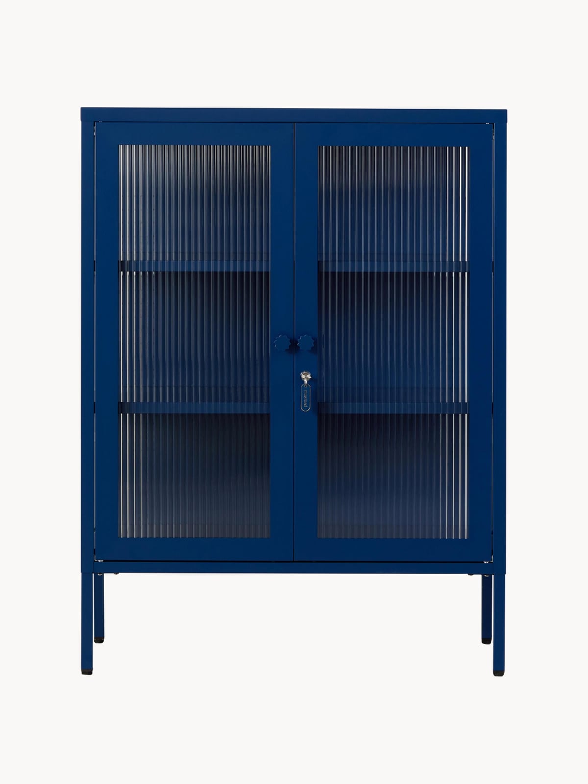 Mixer Metal Display Cabinet The with Ribbed Glass
