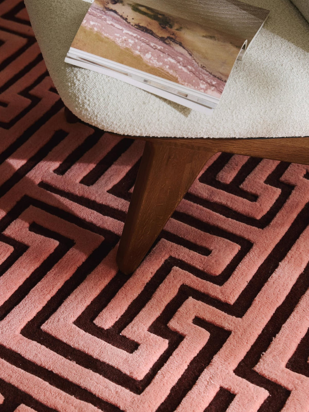 Monty High-Low Wool Rug, Hand-Tufted