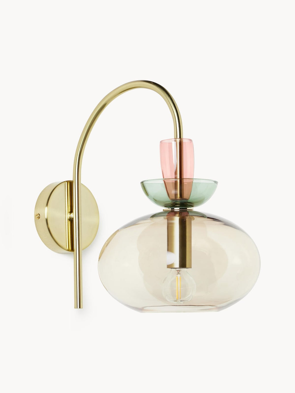 Nyra Coloured Glass Wall Lamp