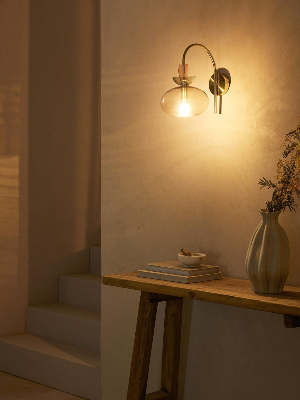 Nyra Coloured Glass Wall Lamp
