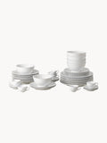 Pearl Tableware Set with Beaded Edges, 6 people, Set of 36