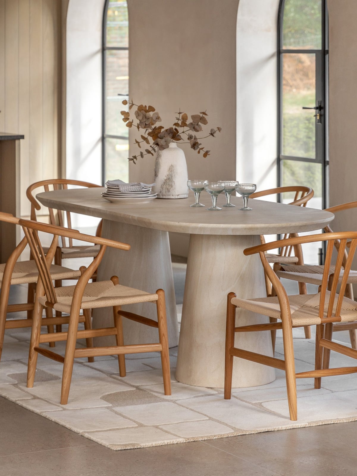 Pedra Oval Dinning Table, 200 x 90 cm