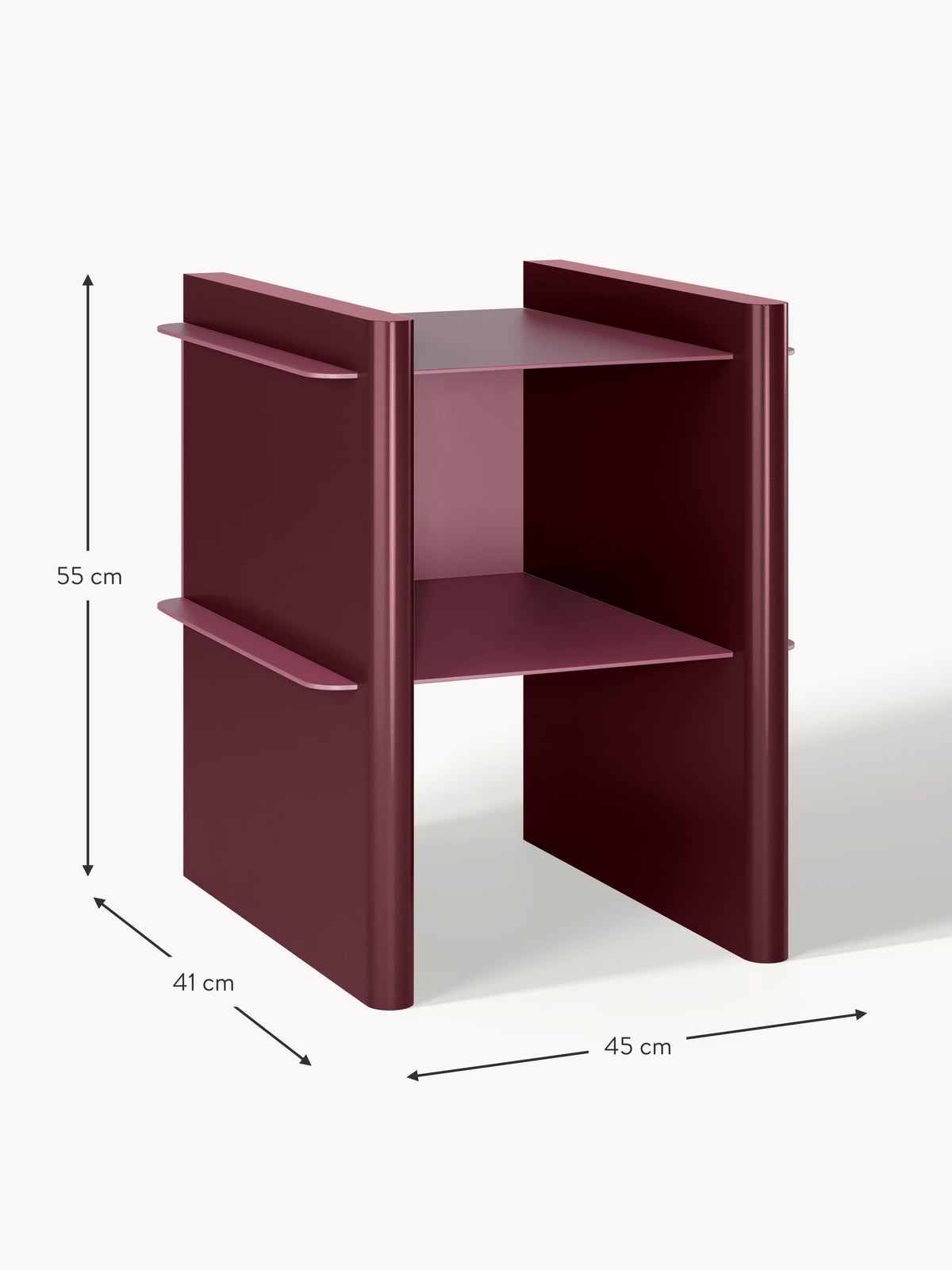 Rami Bedside Table with Metal Elements