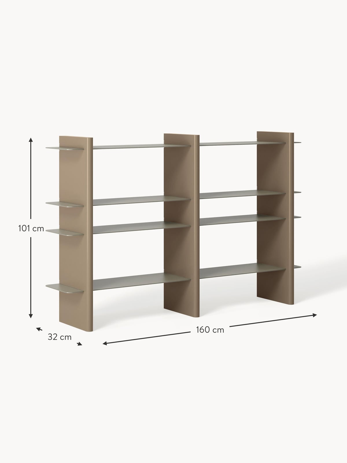 Rami Shelving Unit with Metal Elements