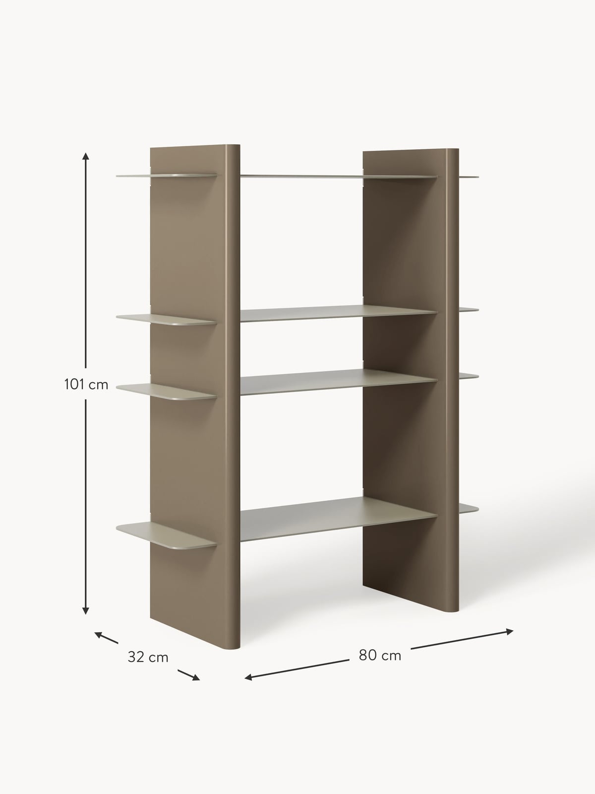 Rami Shelving Unit with Metal Elements