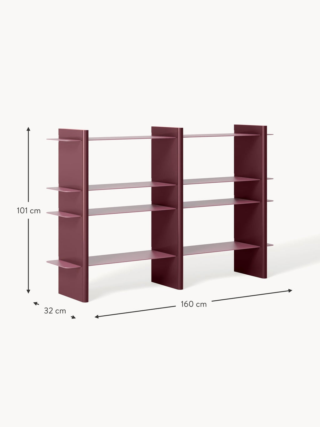 Rami Shelving Unit with Metal Elements