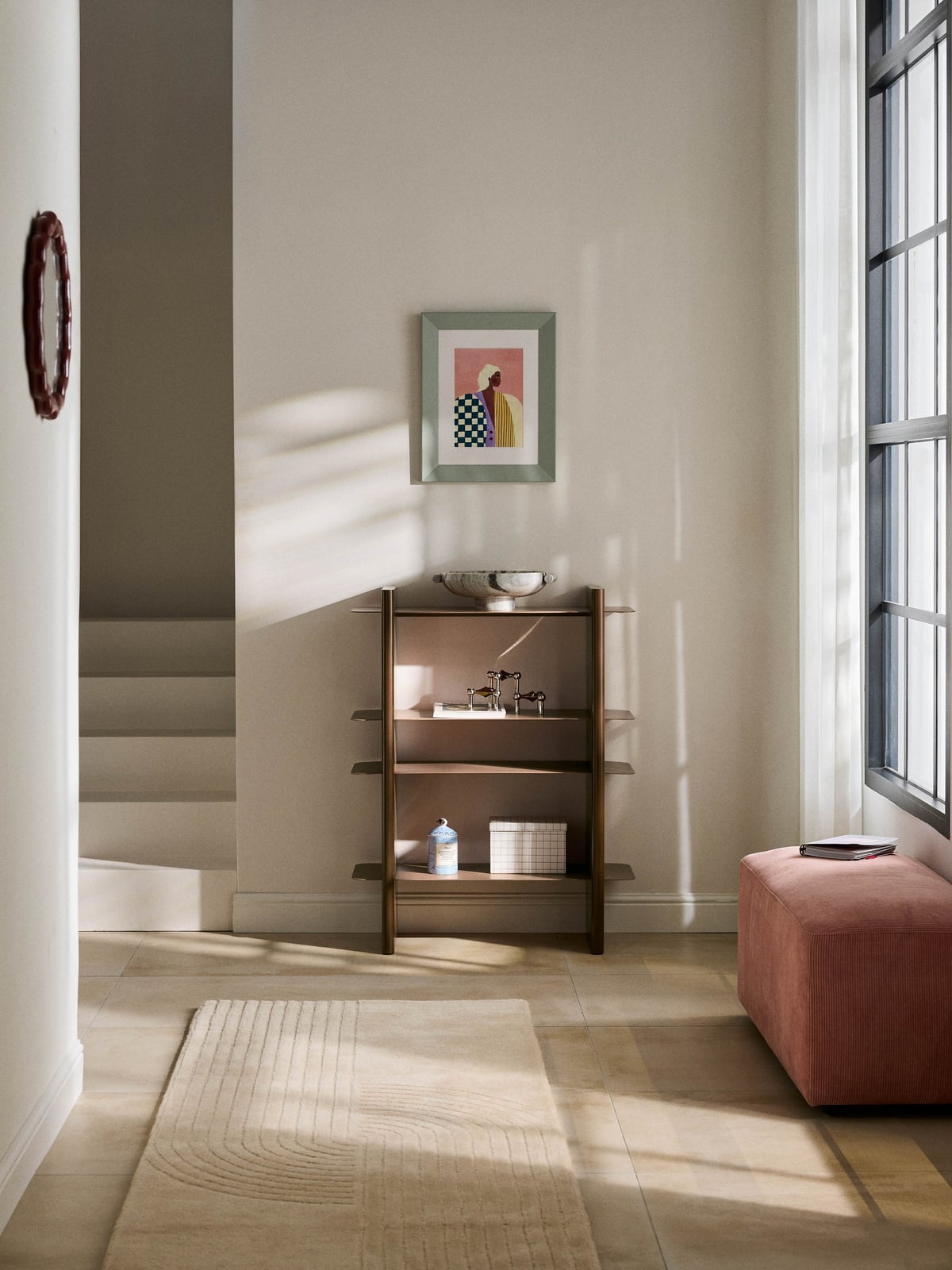 Rami Shelving Unit with Metal Elements