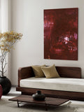Red Hand-Painted Canvas Art Invisible