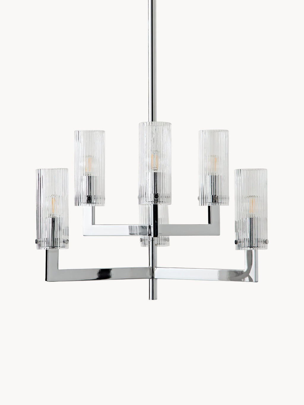 Ribbed Glass Chandelier Emmi