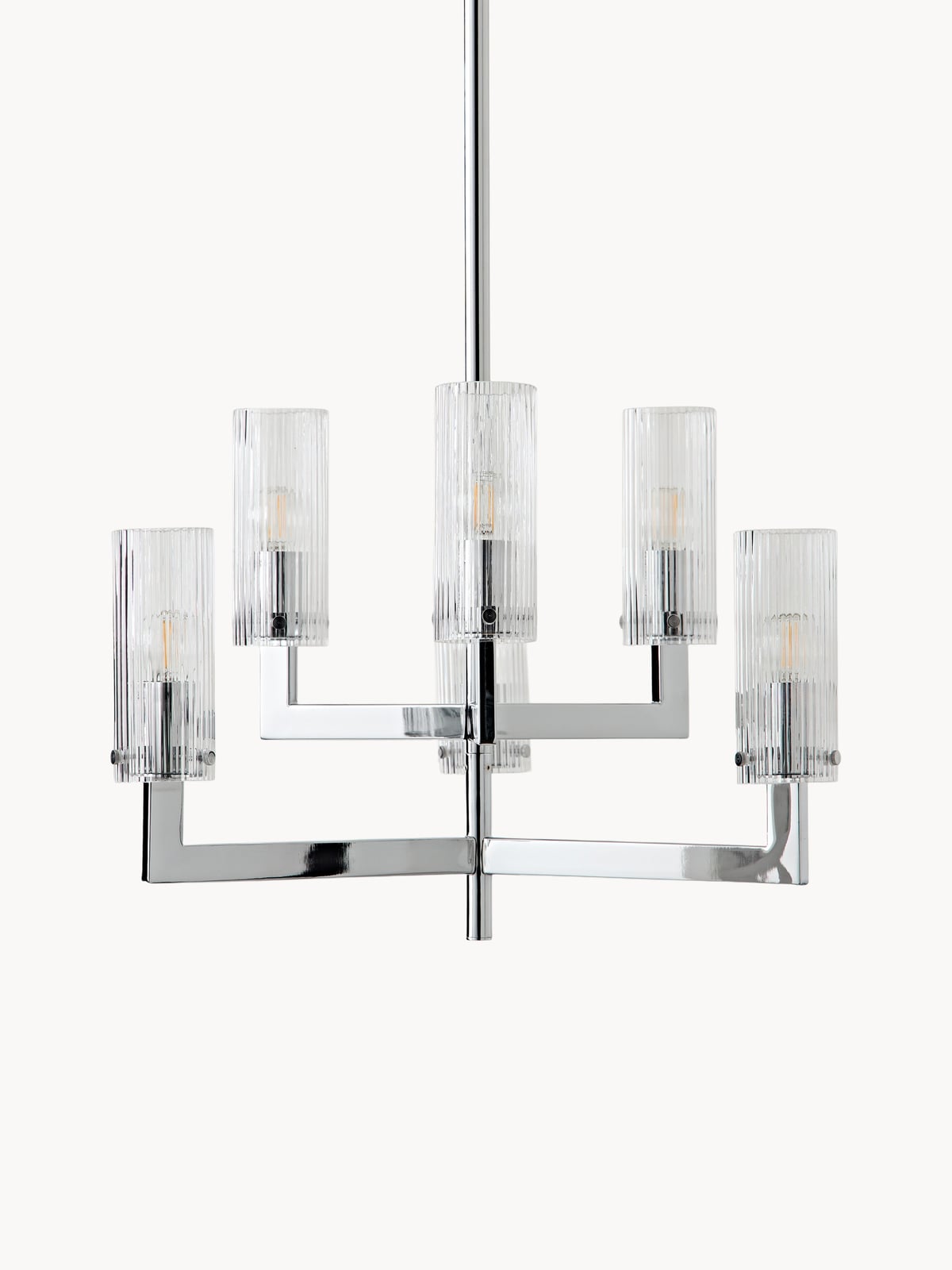 Ribbed Glass Chandelier Emmi