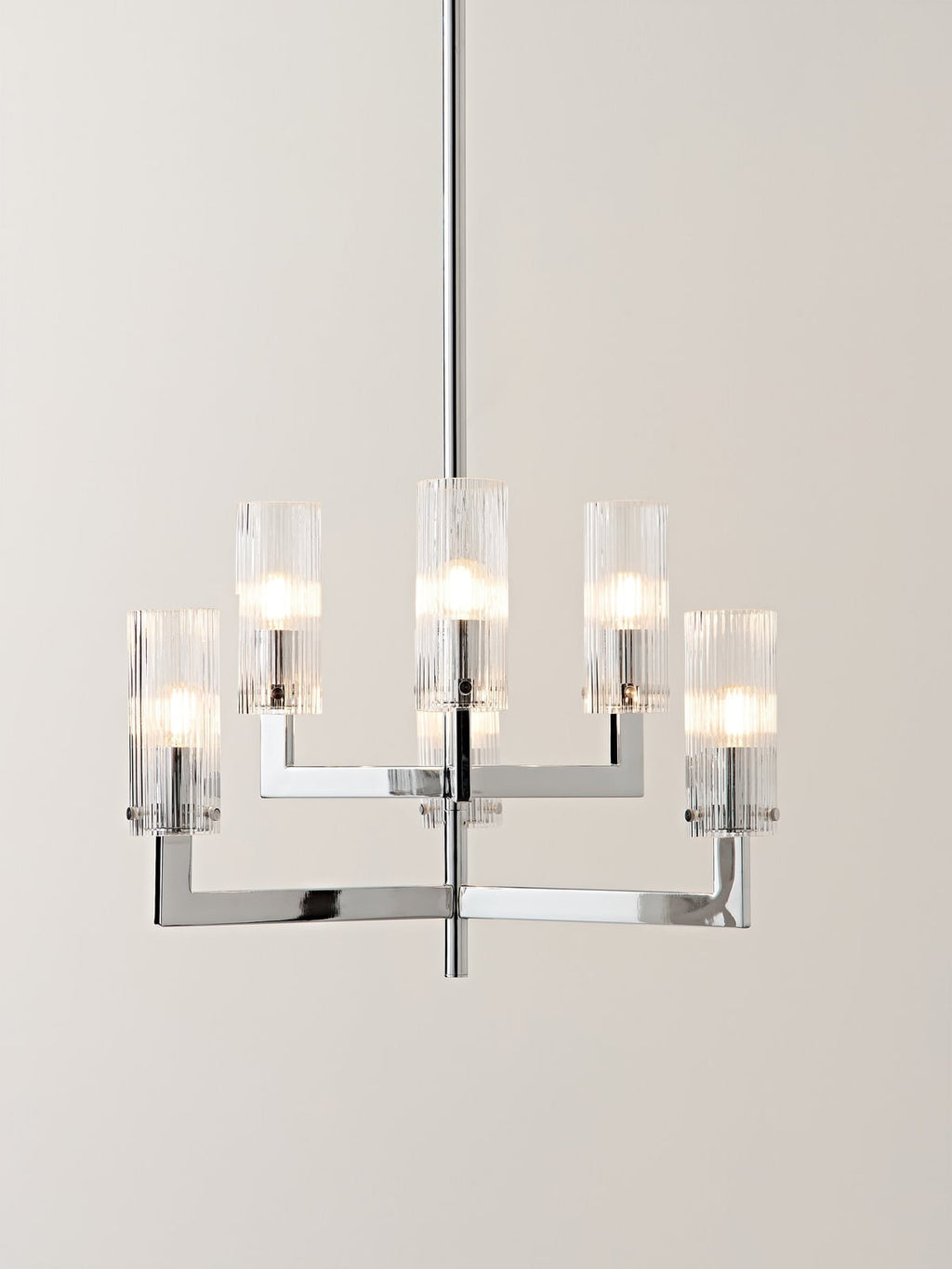 Ribbed Glass Chandelier Emmi