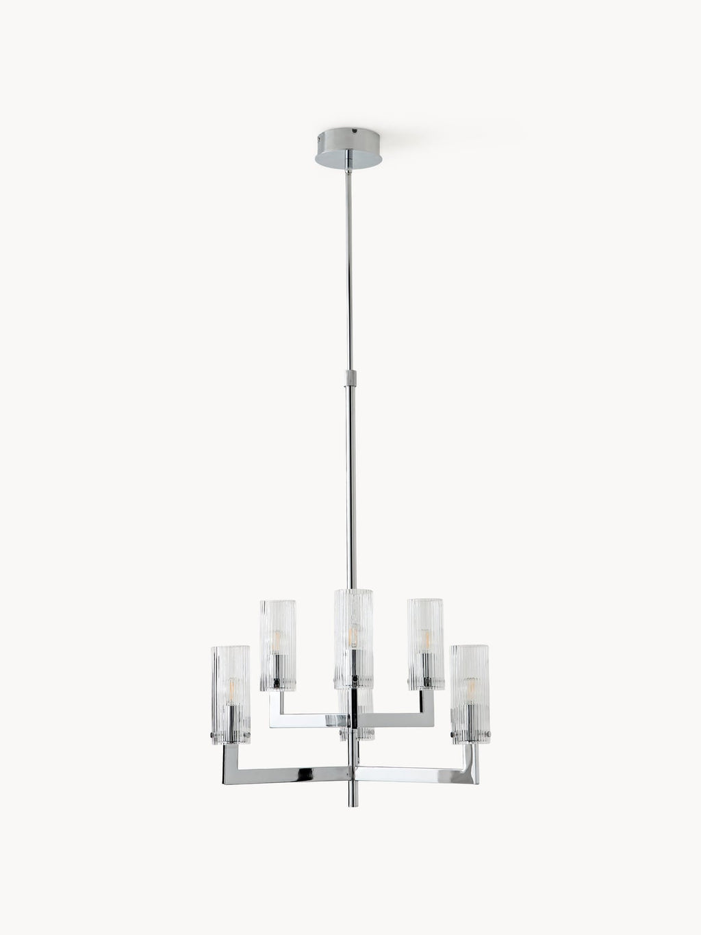 Ribbed Glass Chandelier Emmi