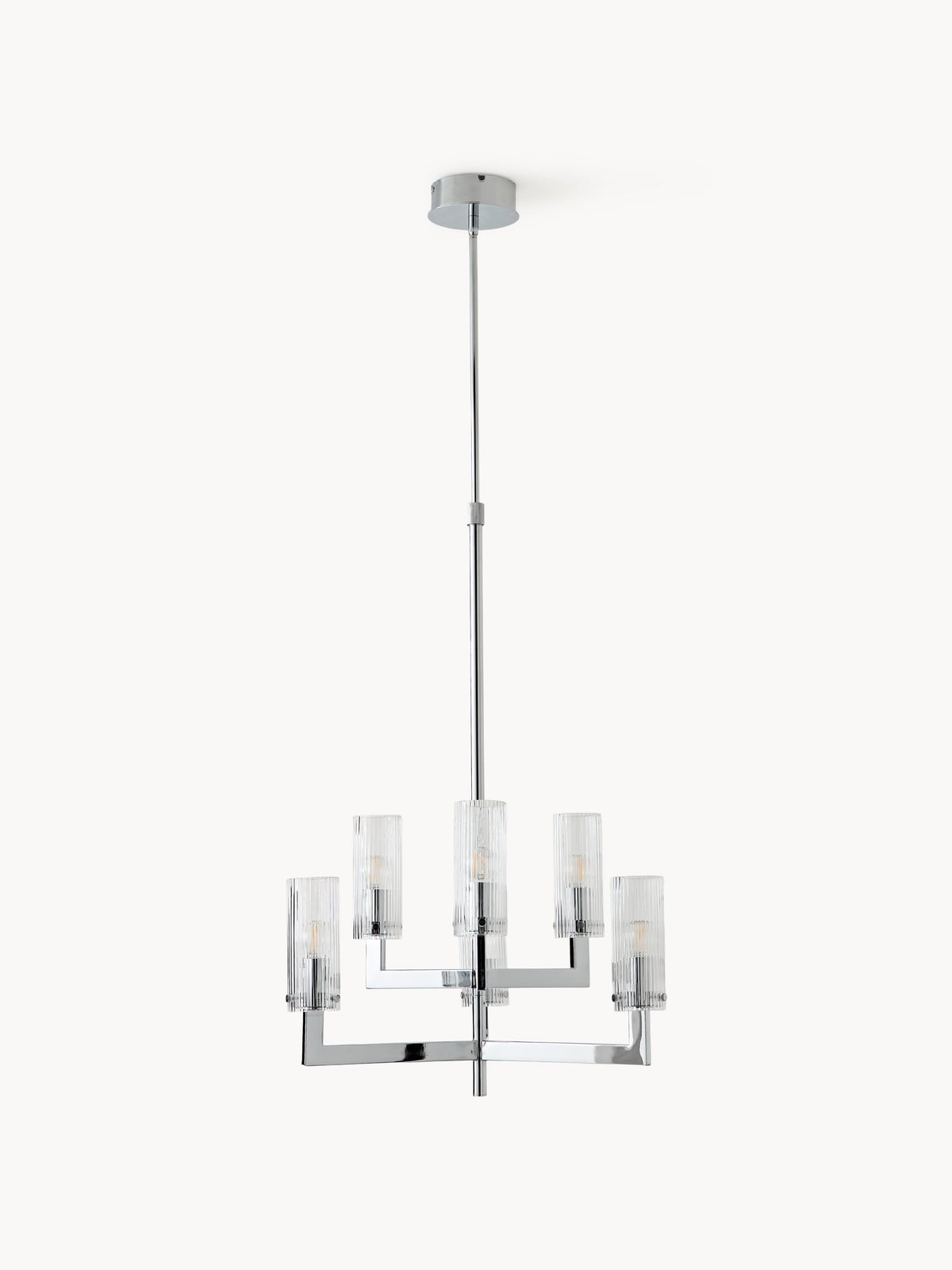 Ribbed Glass Chandelier Emmi