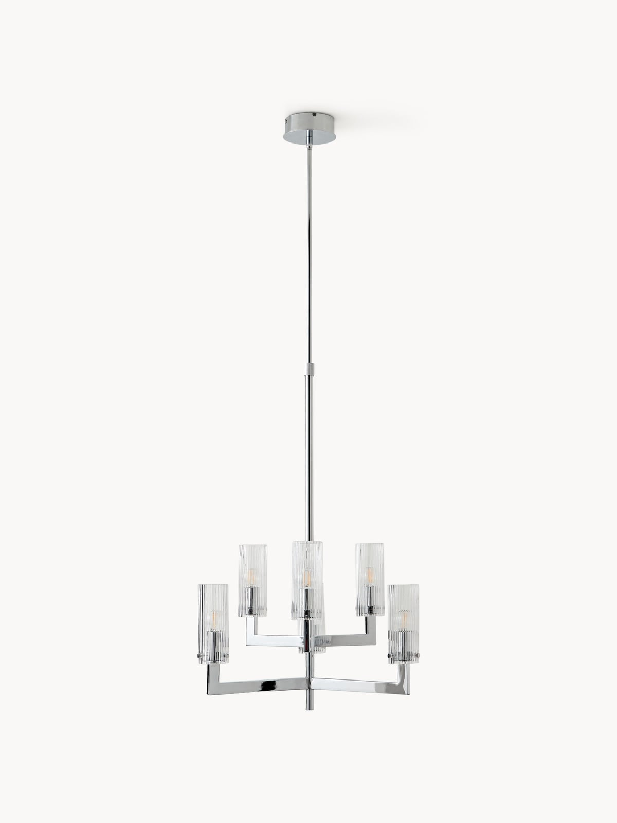 Ribbed Glass Chandelier Emmi